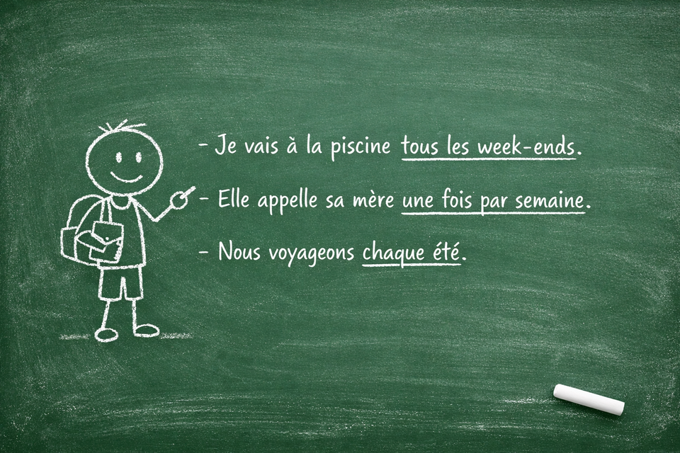 Les expressions temporelles : la fréquence et la régularité - Time expressions: frequency and regularity (Level A1)
