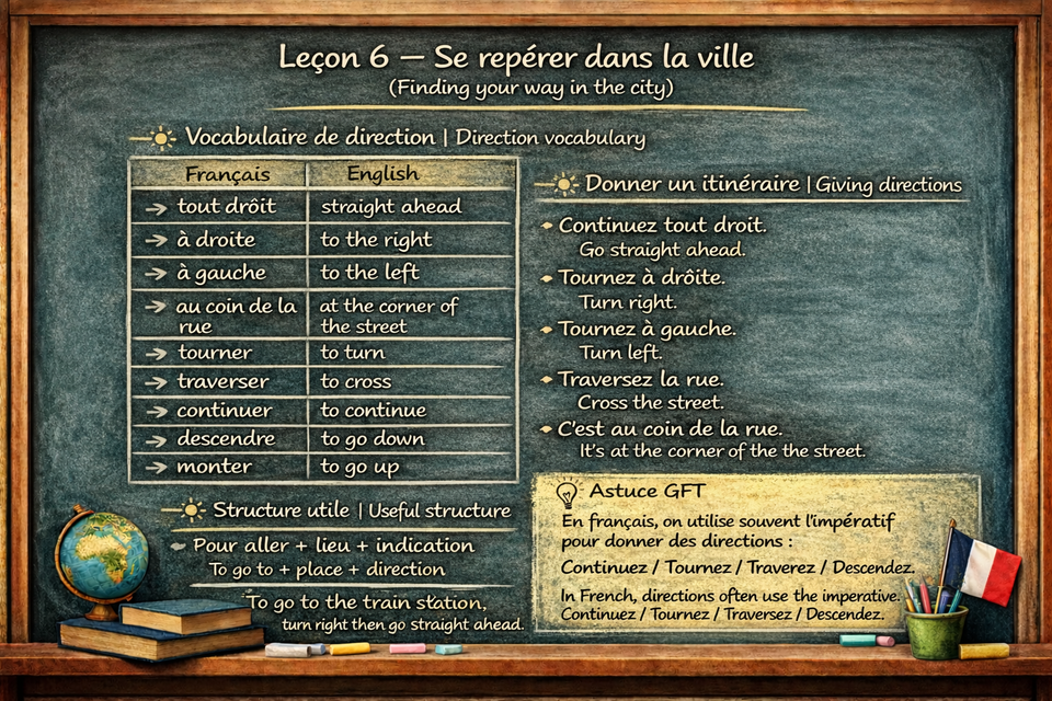 Se repérer dans la ville - Finding your way around the city (level A1)