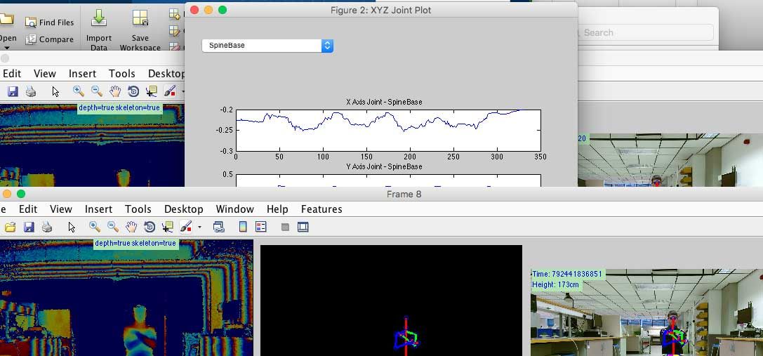 Visualising Kinect data using Matlab
