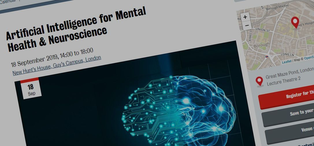I'm presenting: Artificial Intelligence for Mental Health & Neuroscience