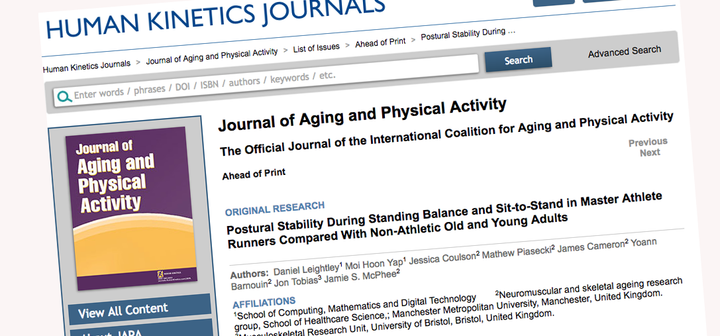 Postural Stability During Standing Balance and Sit-to-Stand in Master Athlete Runners Compared With Non-Athletic Old and Young Adults