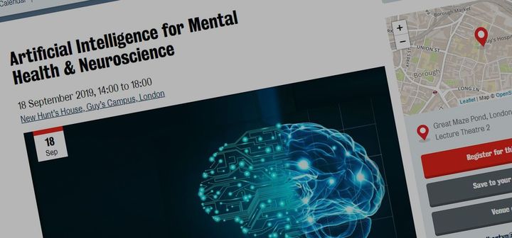 I'm presenting: Artificial Intelligence for Mental Health & Neuroscience