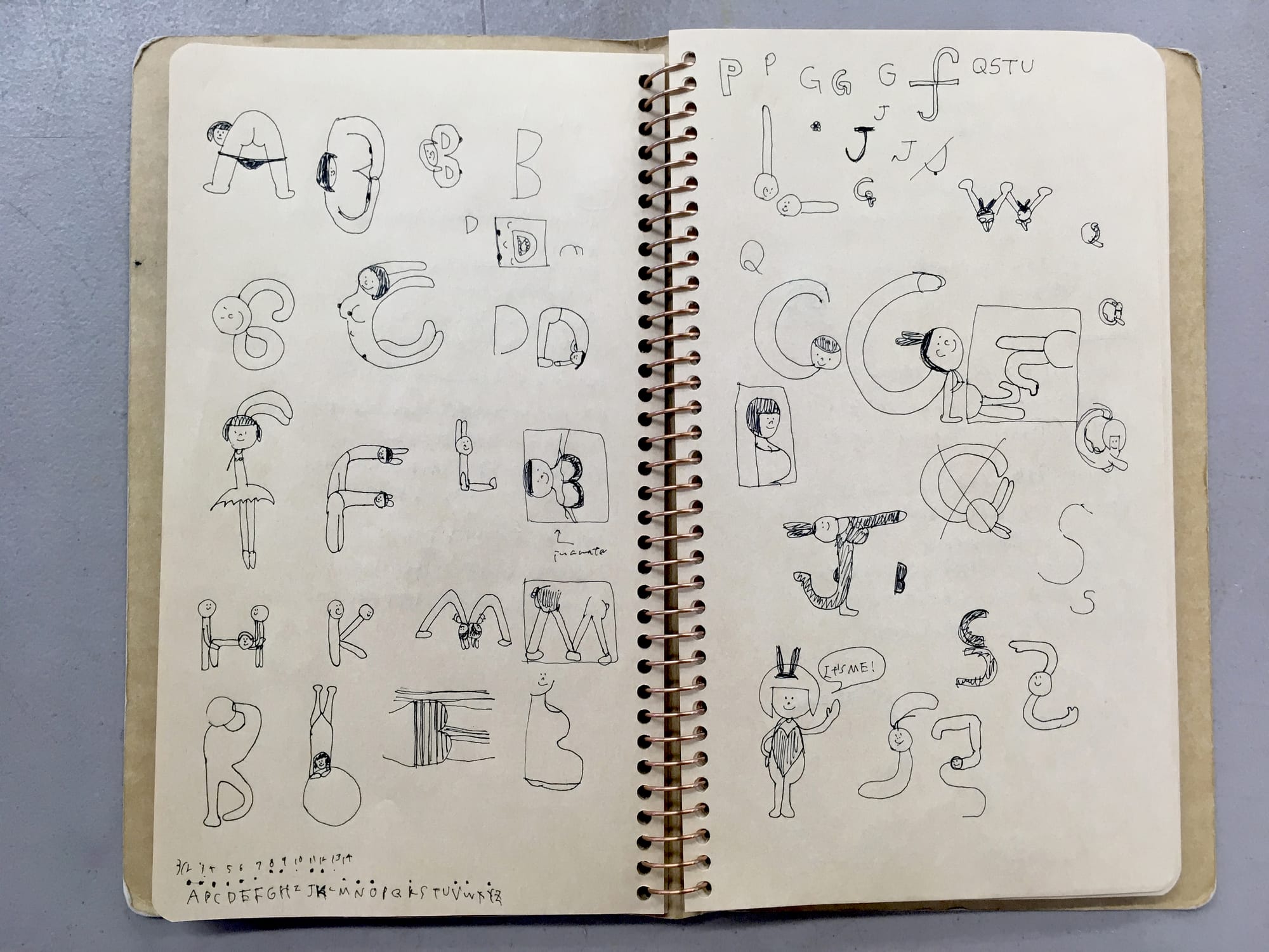 36 days of type 2020 sketch book