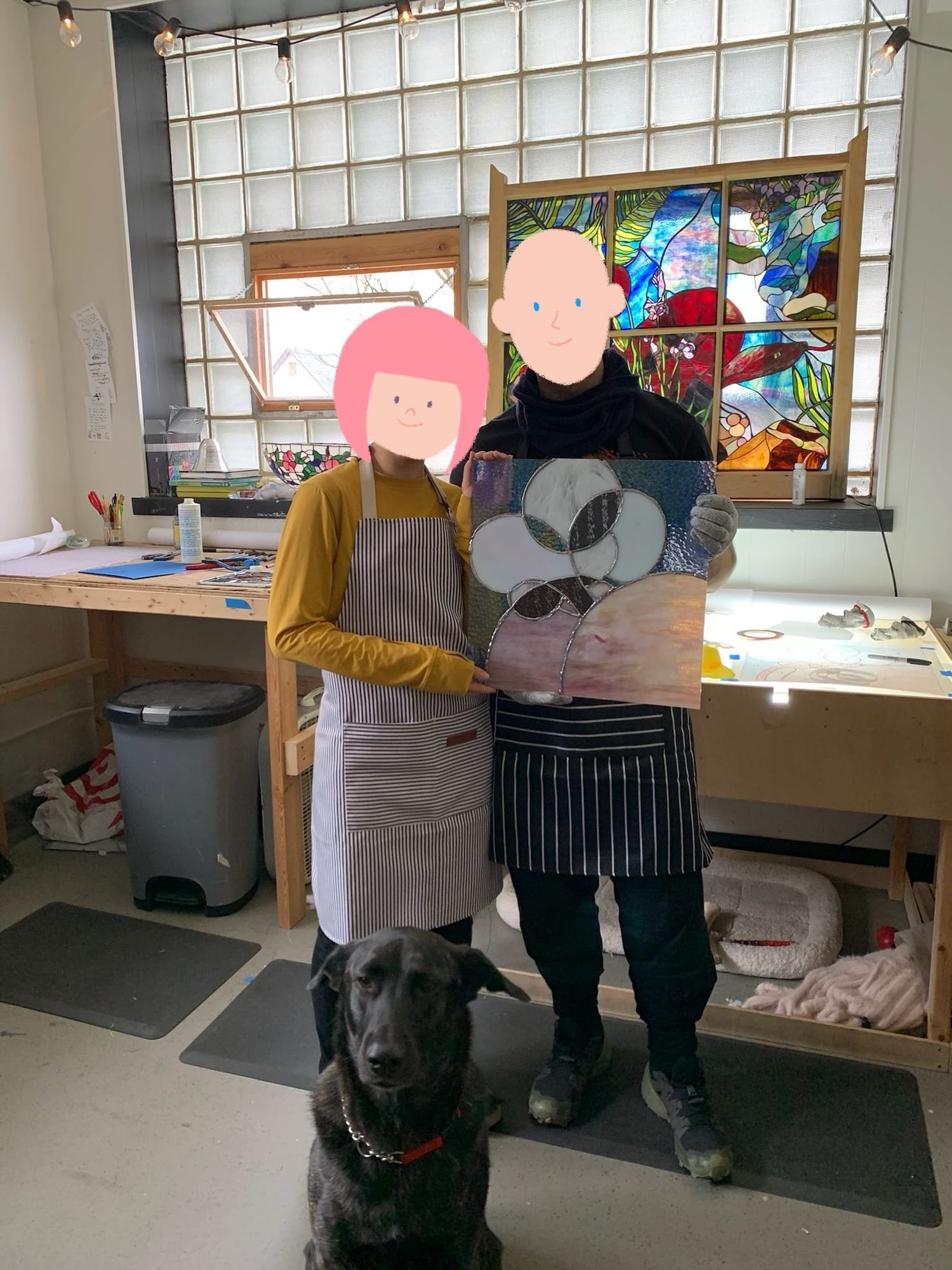 Our Cheeky Abstract: A Stained Glass Butt That Made It Home