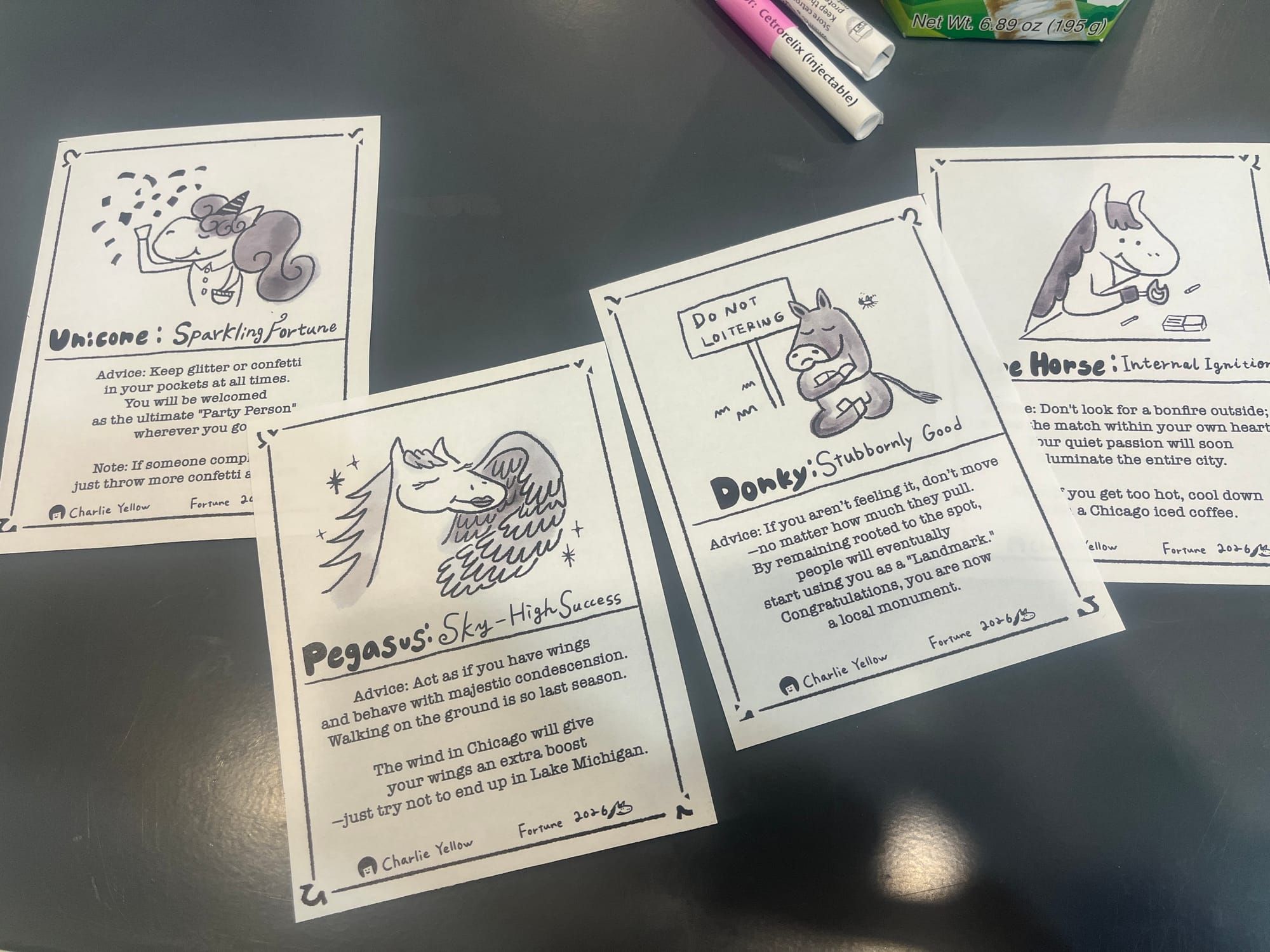 Test Printing the Uma-Kuji!