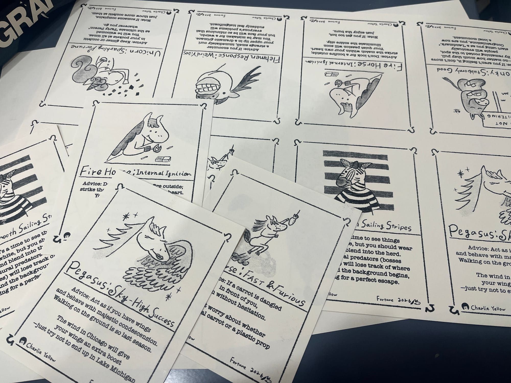 Test Print Day for Uma-kuji!