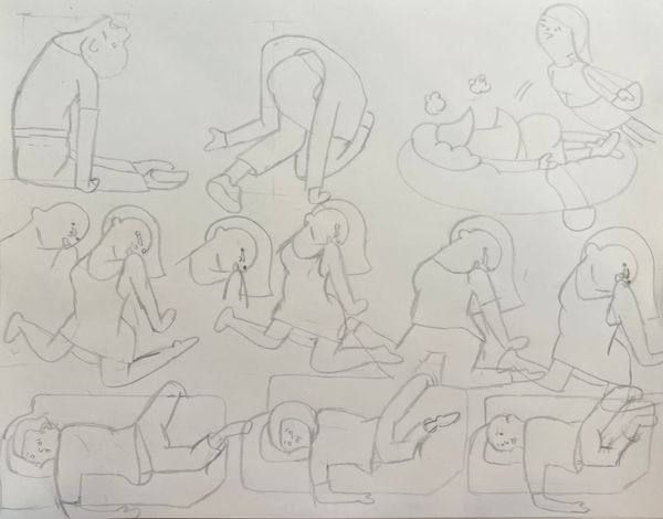 Drawing Limp People: Crying & Lazy