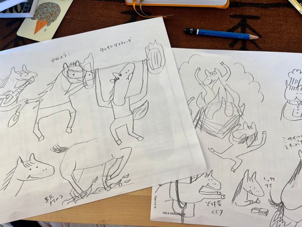 Sketching Out Fire Horse Ideas