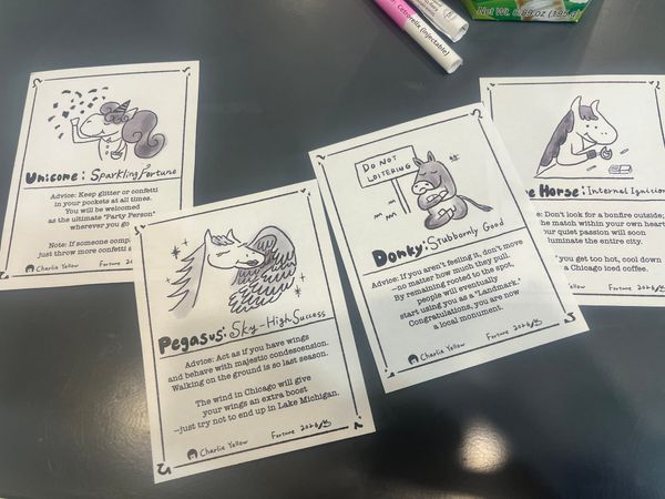 Test Printing the Uma-Kuji!