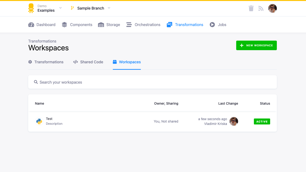 Workspaces Now Available in Development Branches