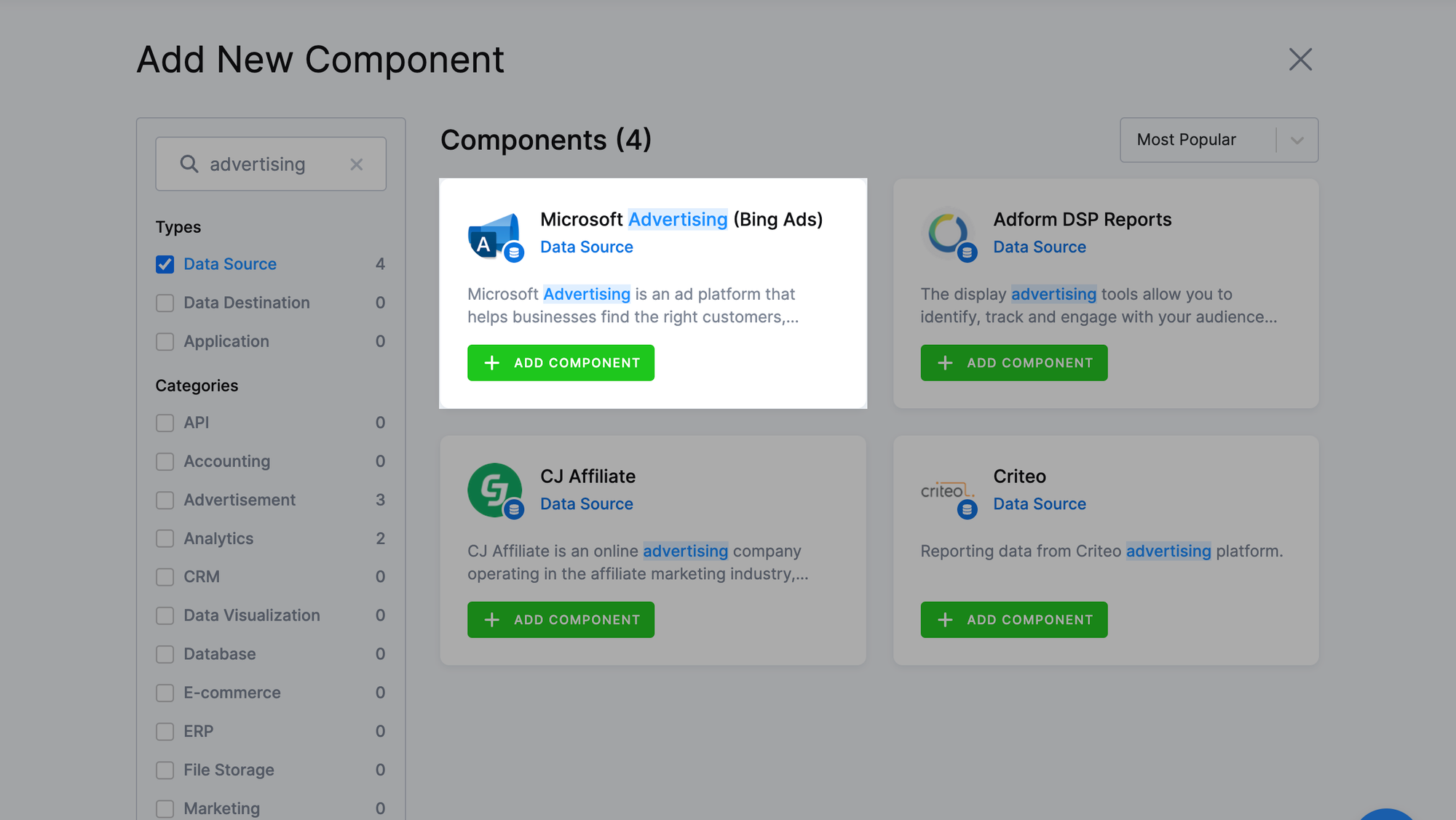 New Microsoft Advertising (Bing Ads) Data Source