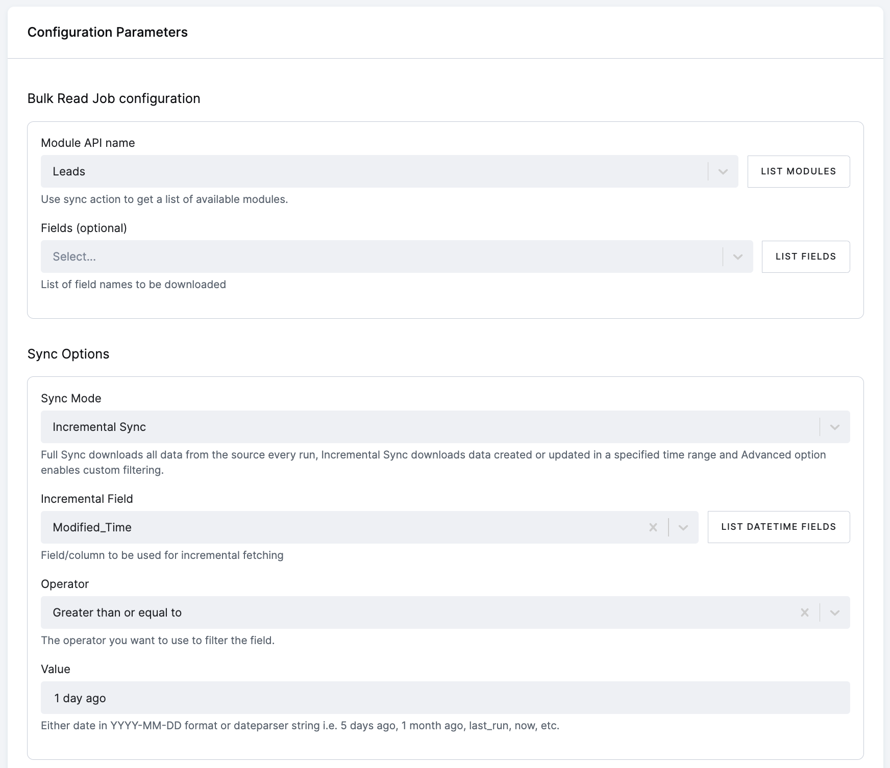 New Zoho CRM Data Source
