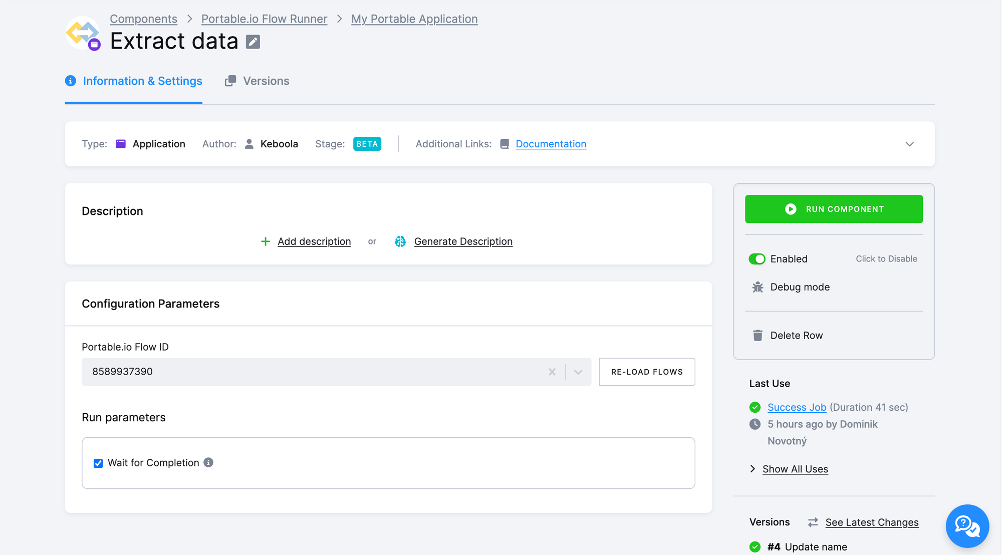 New Component – Portable.io Flow Runner