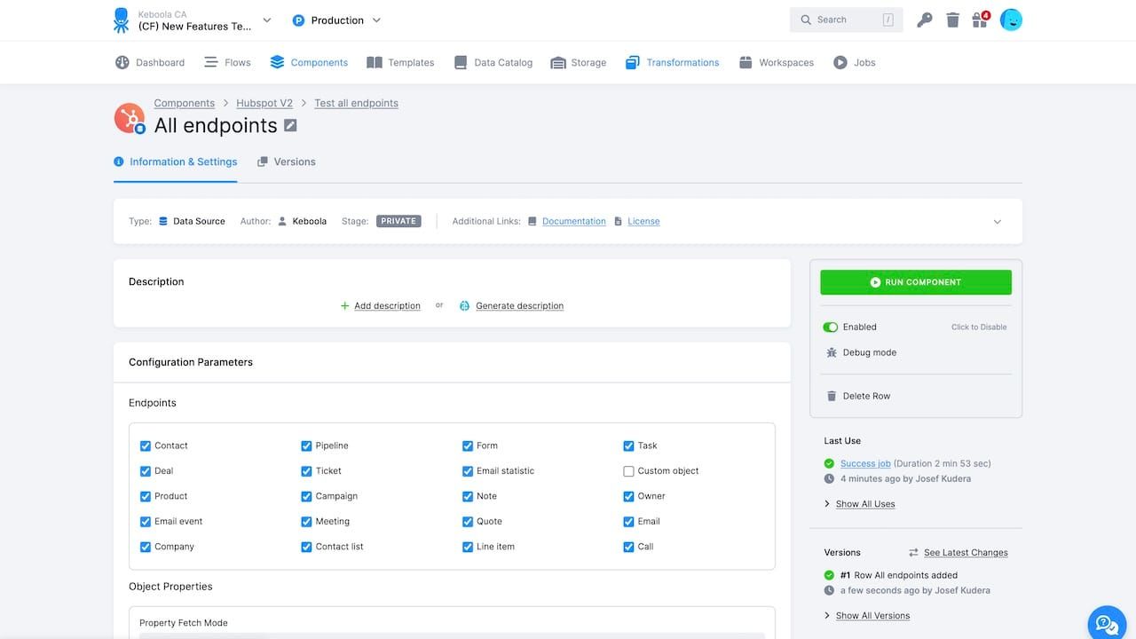New Hubspot Extractor V2