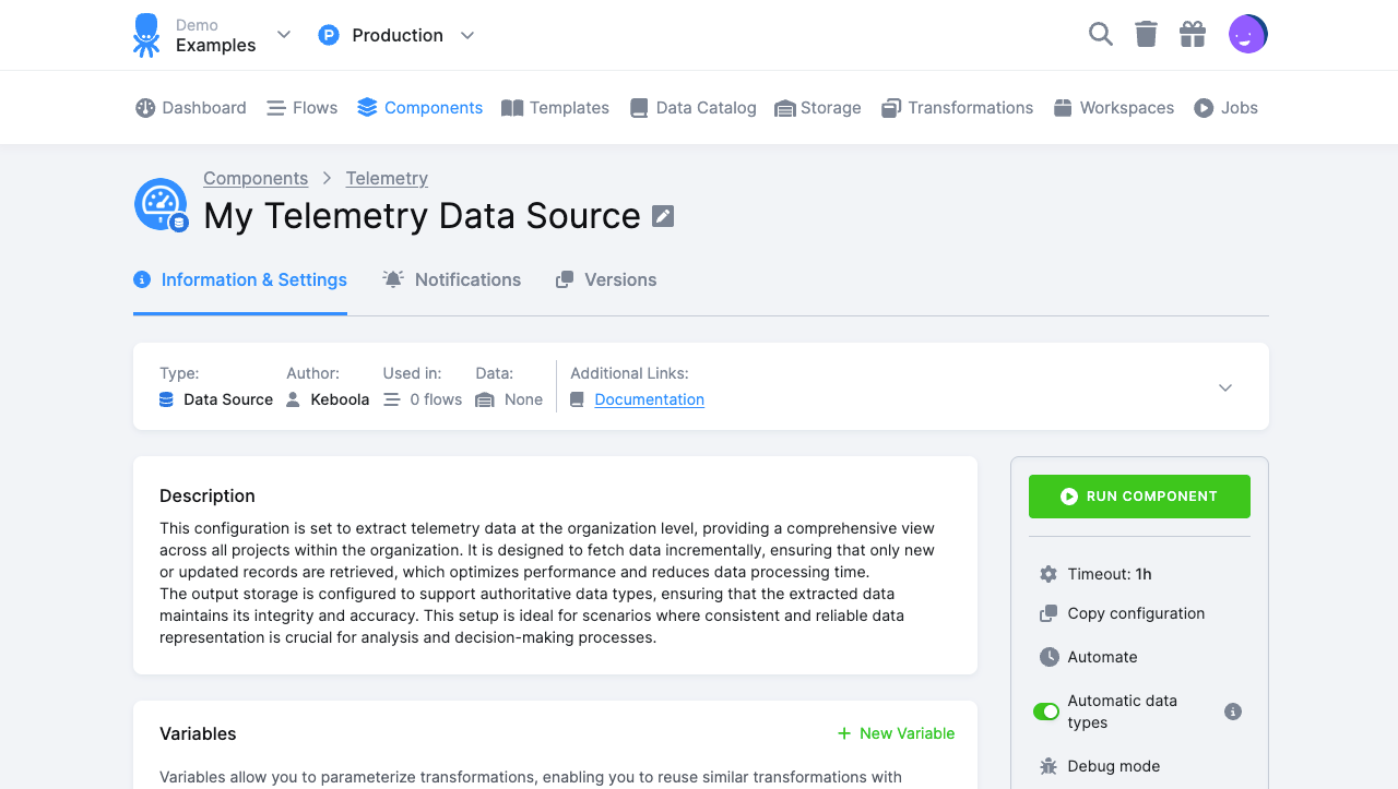 Telemetry Update: Flow ID and Name in KBC Job Table