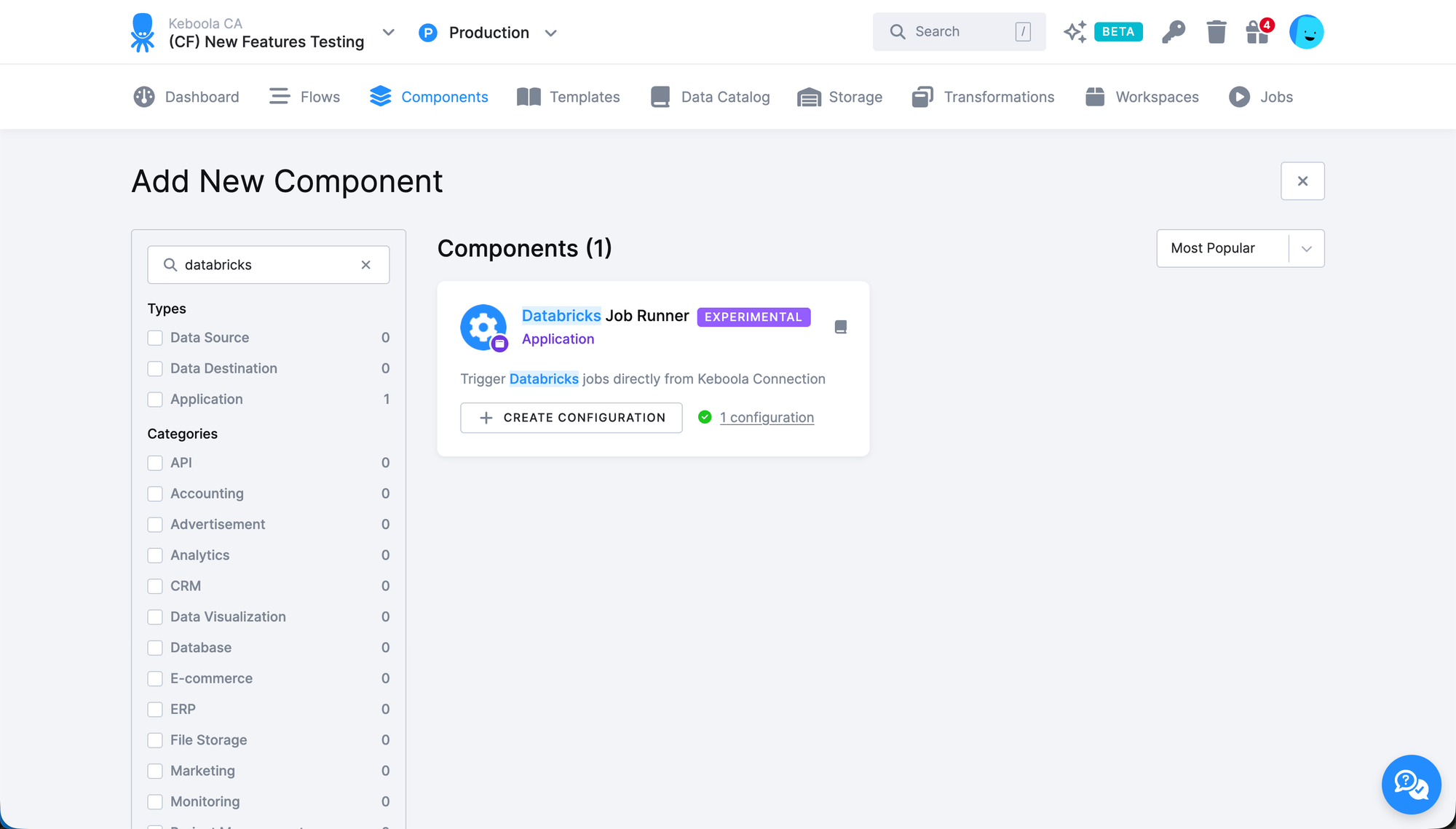 Run Databricks Jobs from Keboola