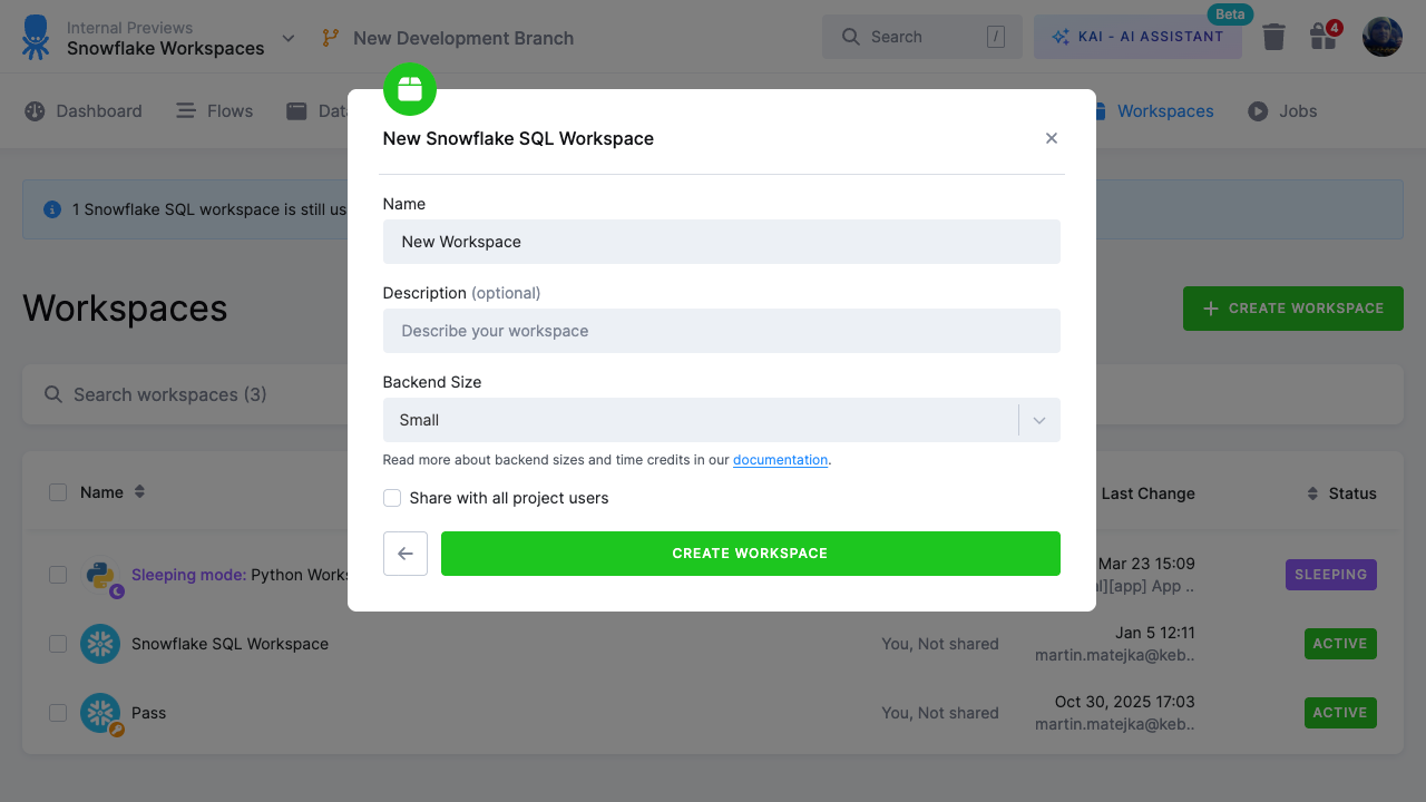 Snowflake Workspaces: Password Authentication No Longer Available for New Workspaces