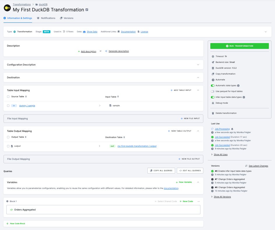 Try DuckDB Transformations in Beta for Free Until July 1st
