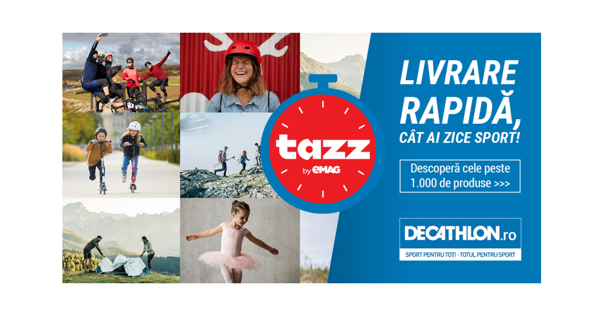 Decathlon livrează și prin Tazz