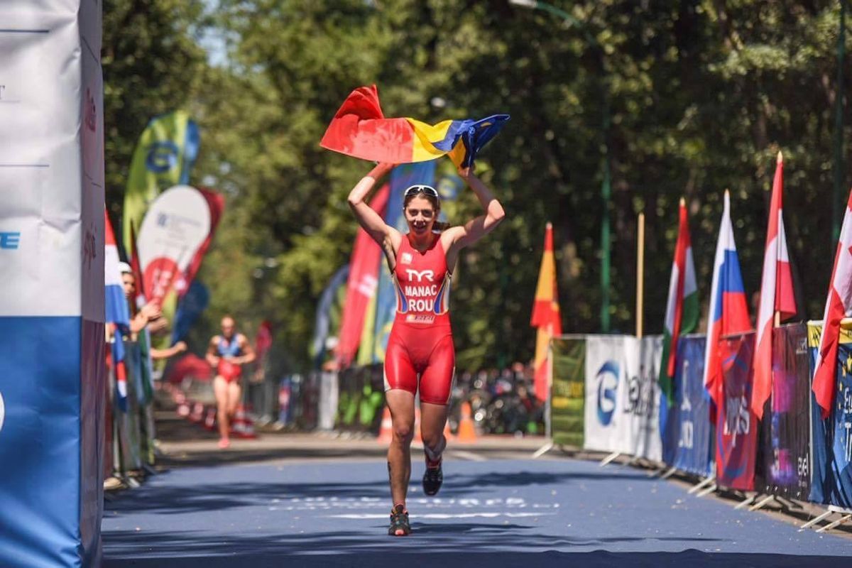 Antoanela Manac - linia de finish Campionatul European Cross Triathlon 2017