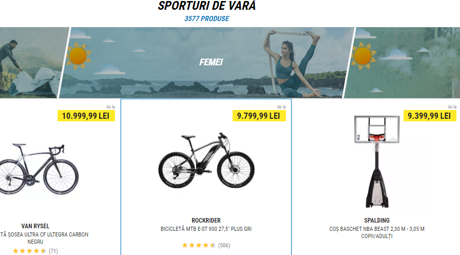 Decathlon vine cu cea mai mare ofertă la sporturile de vară
