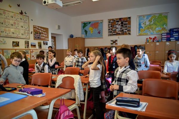 Am ținut o prezentare despre triatlon unor copii din clasa a treia