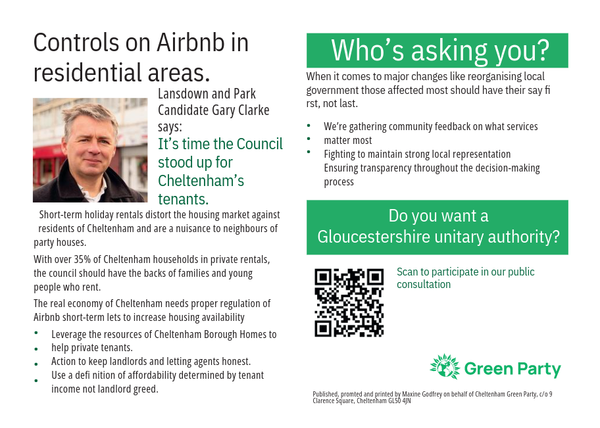 A Pro-Tenant Candidate for Lansdown and Park