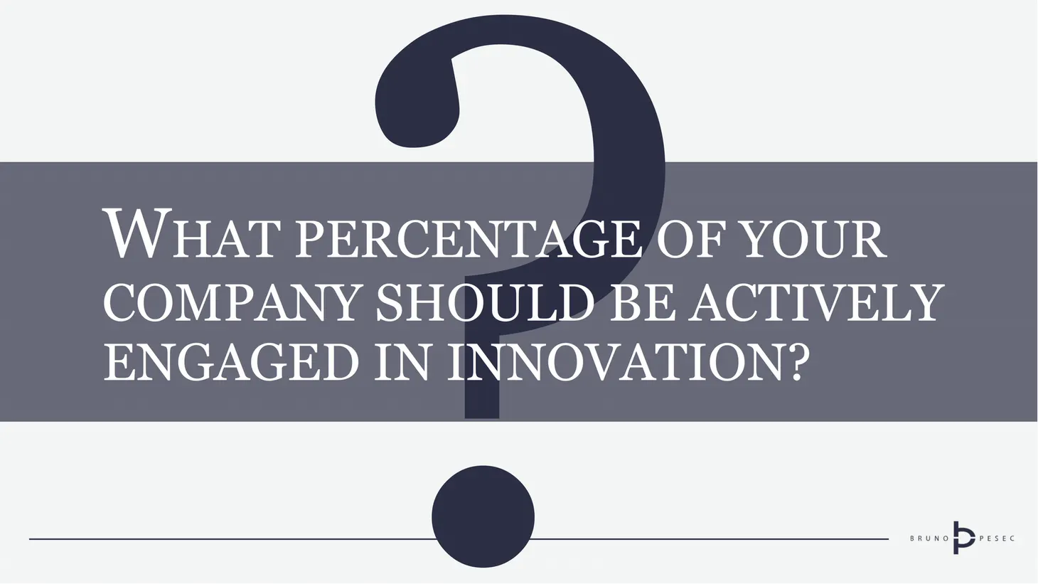 What percentage of your company should be actively engaged in innovation?