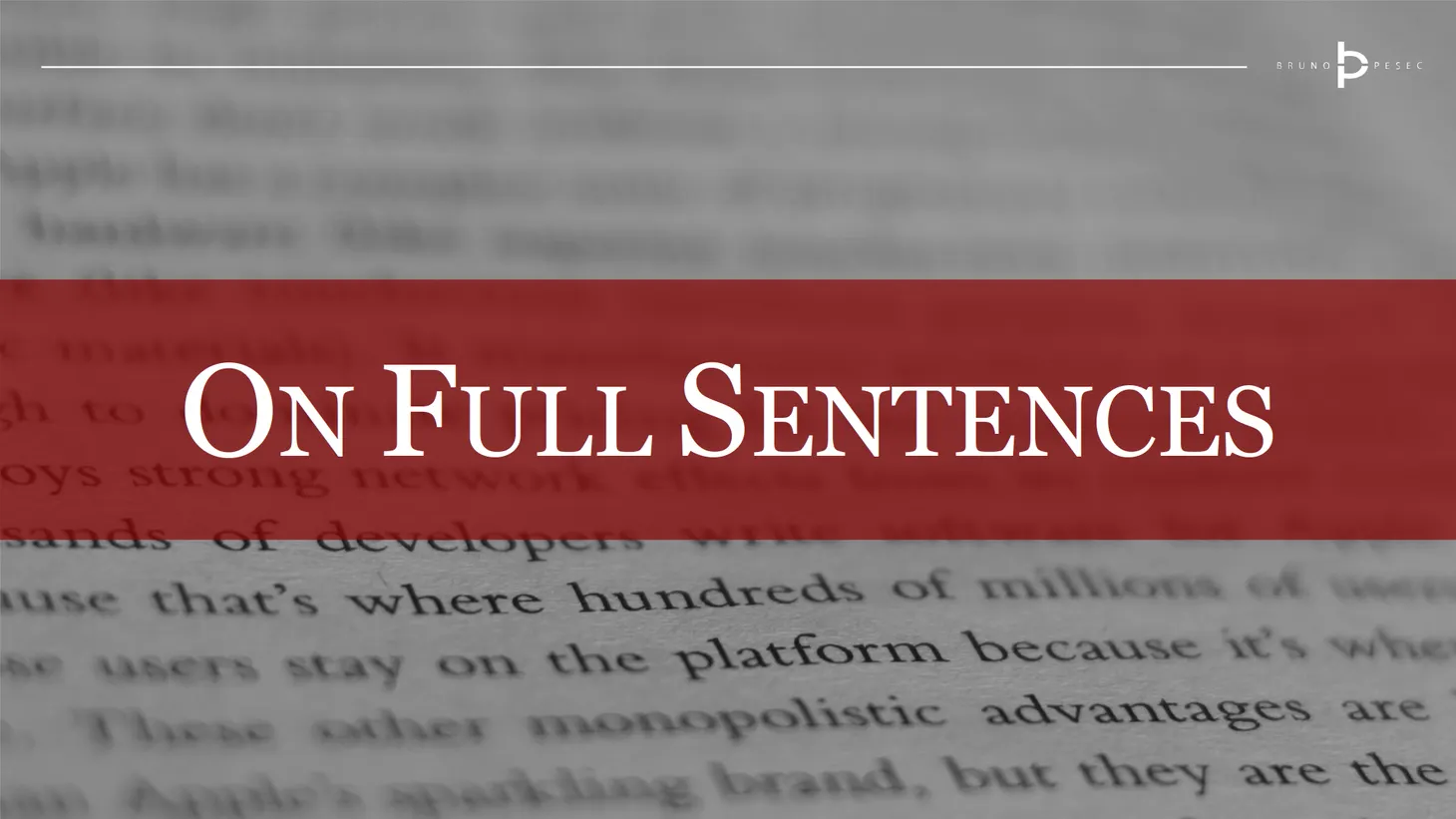 On full sentences