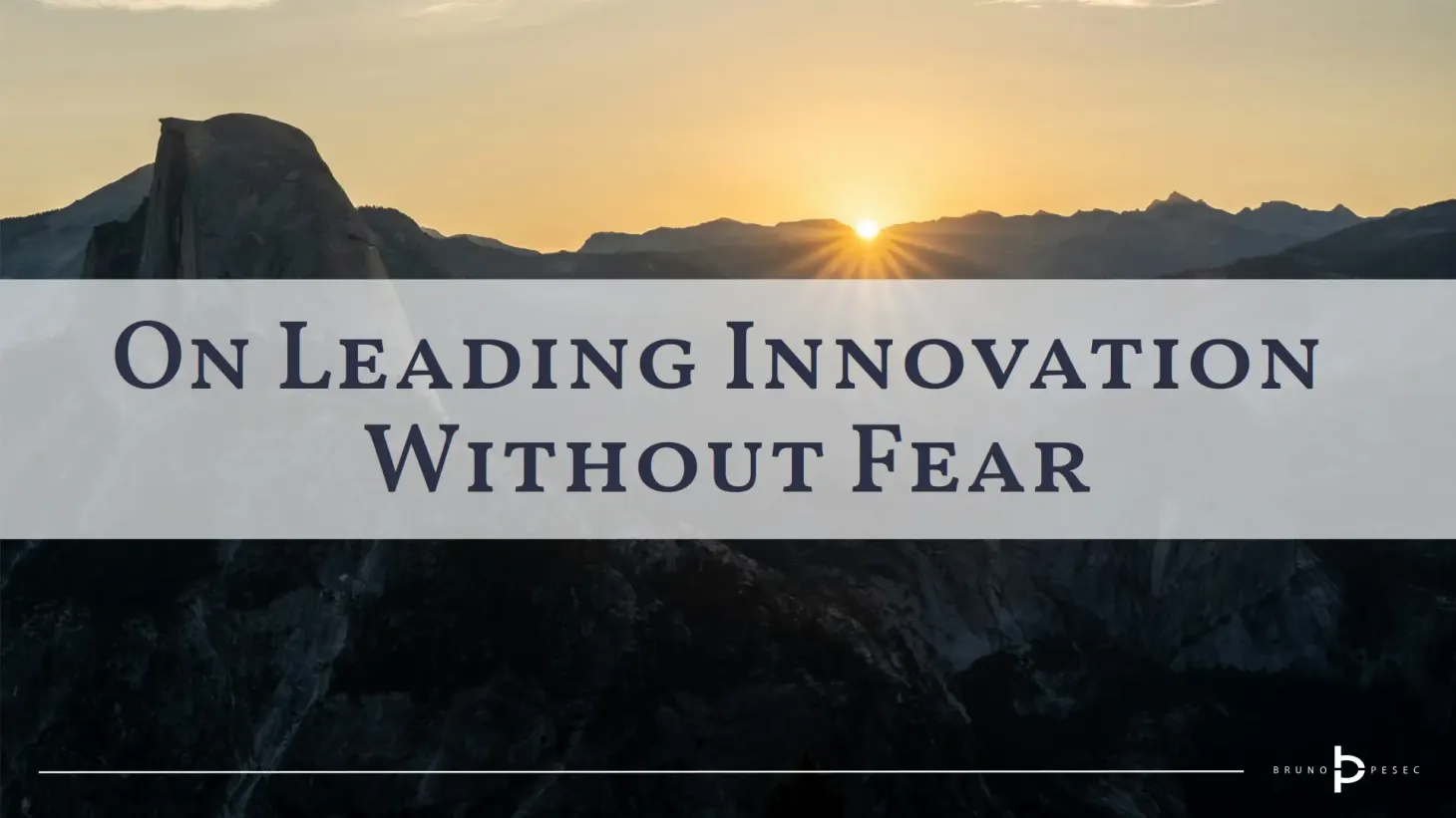On leading innovation without fear