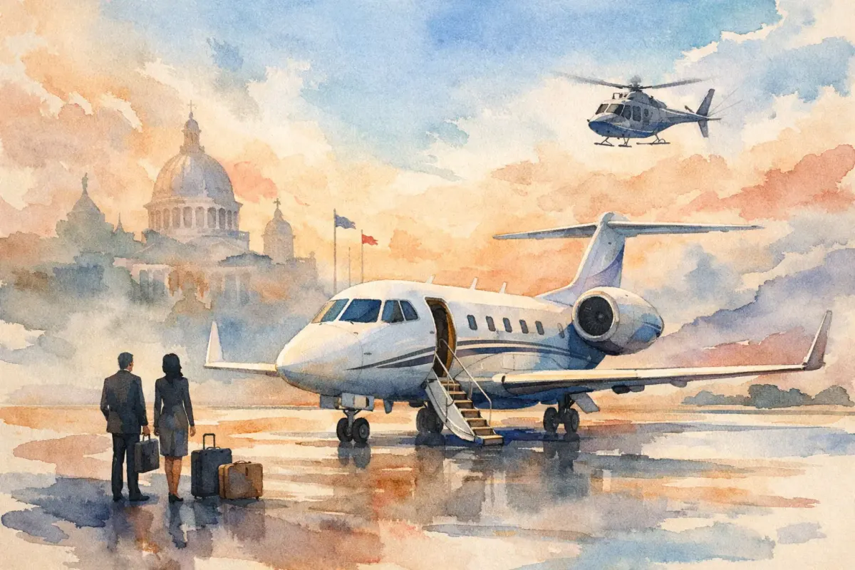 Transporte aéreo diplomático sob demanda