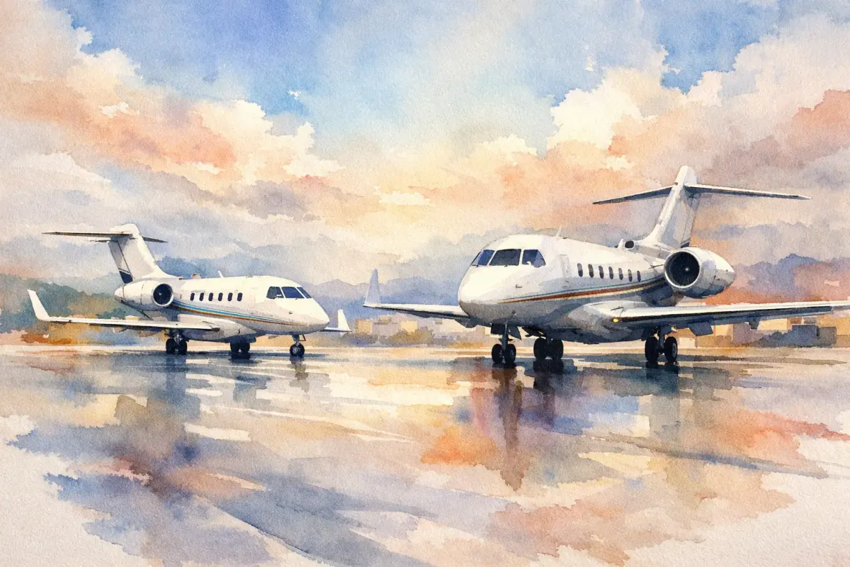 Super Midsize Versus Heavy Jets: Which Fits?