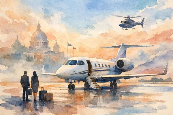 Transporte aéreo diplomático sob demanda