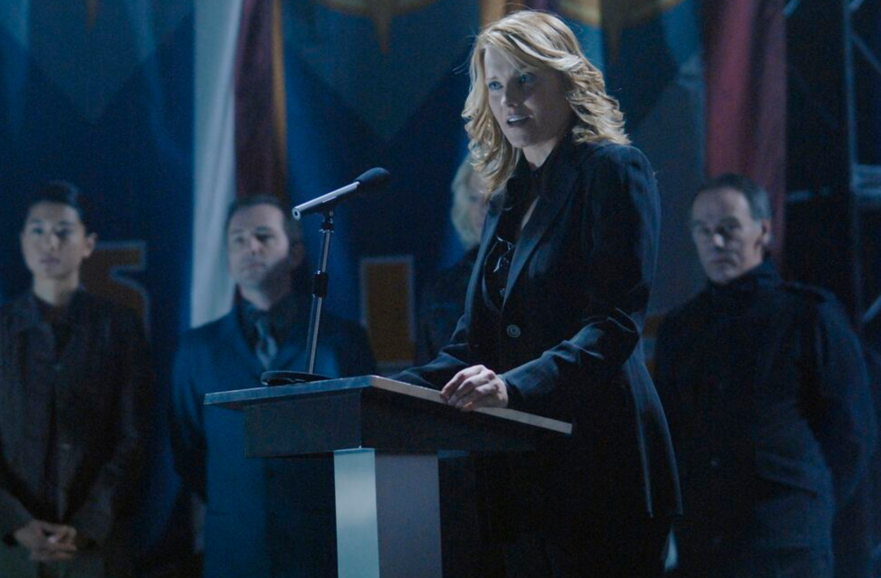 D'Anna Biers (Lucy Lawless) on New Caprica