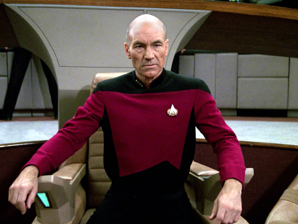 Patrick Stewart as Jean-Luc Picard on Star Trek: The Next Generation