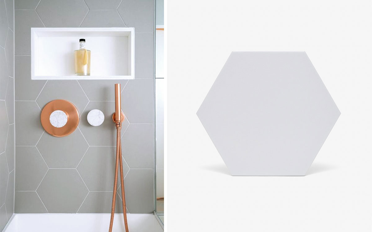 그레이 육각 타일