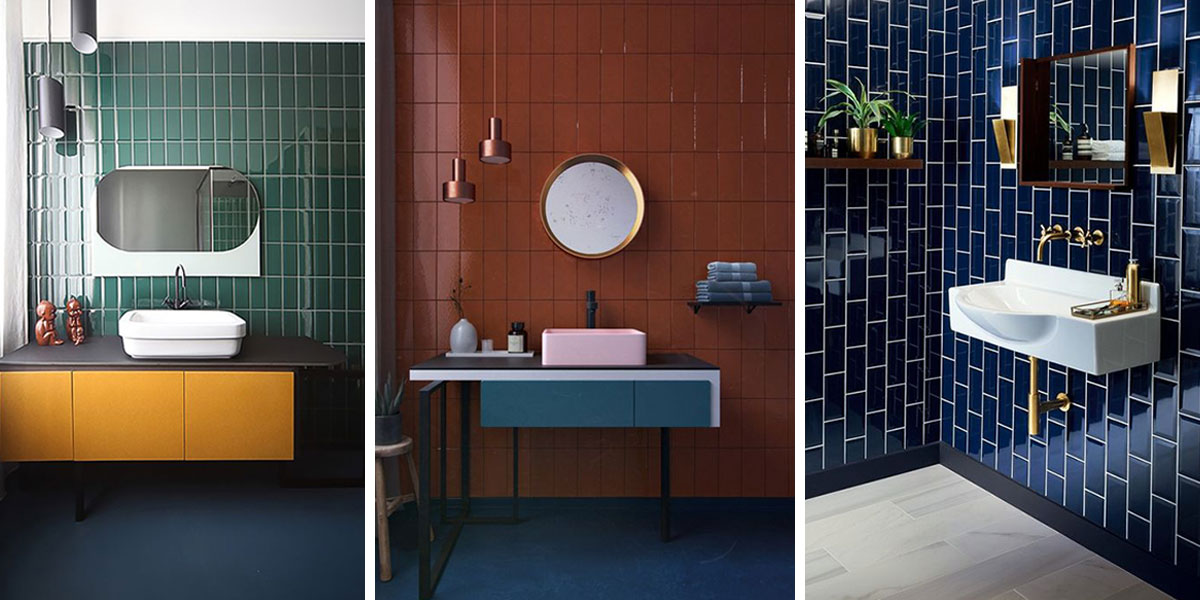 비비드 컬러 서브웨이 타일