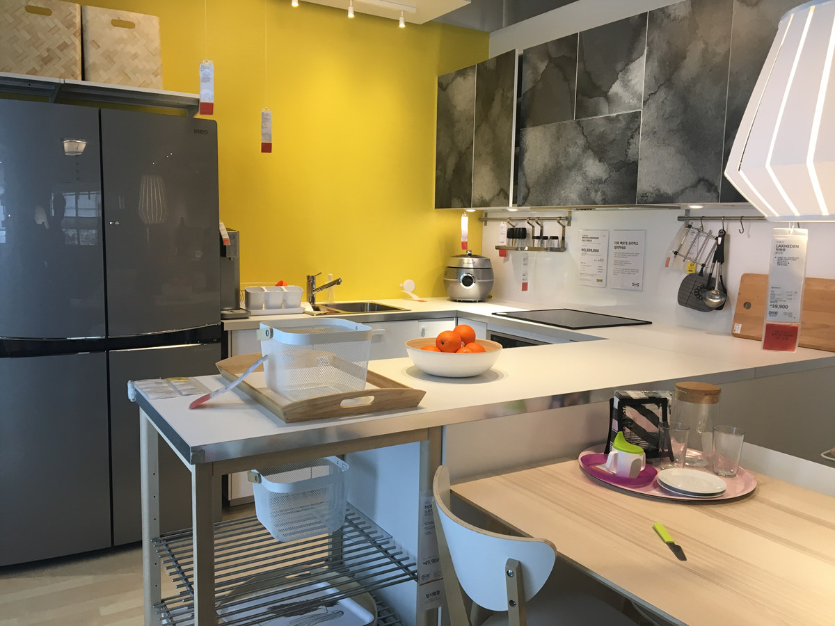 yellow kitchen