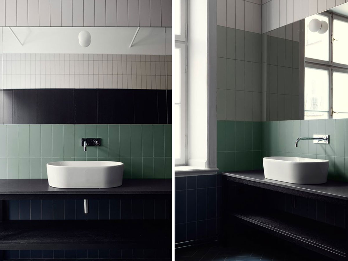 블랙민트화이트 서브웨이 타일