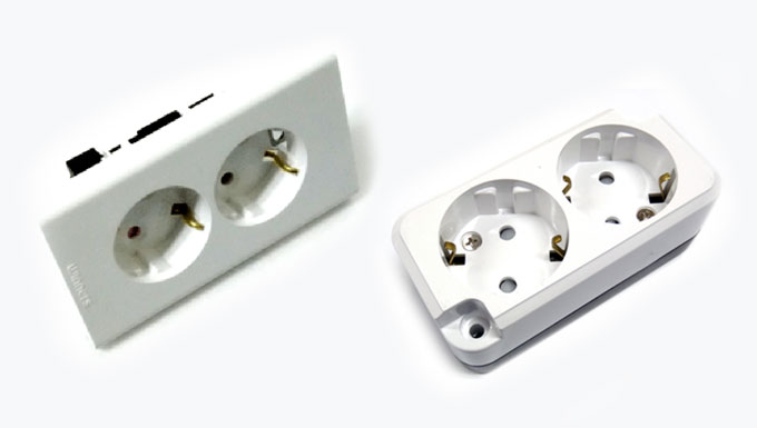 매입콘센트와 노출콘센트