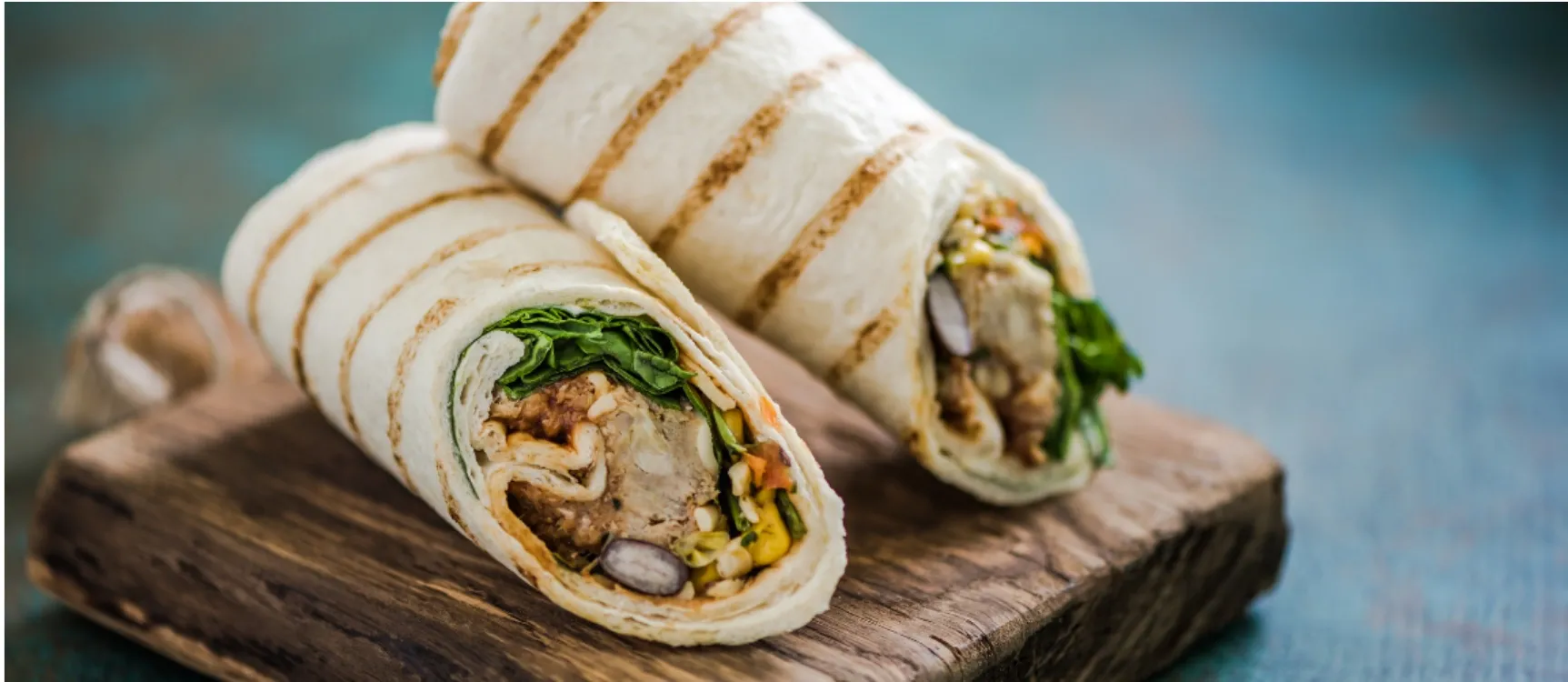 Rezeptidee Nachtschicht: Wraps mit Salat und Hähnchen