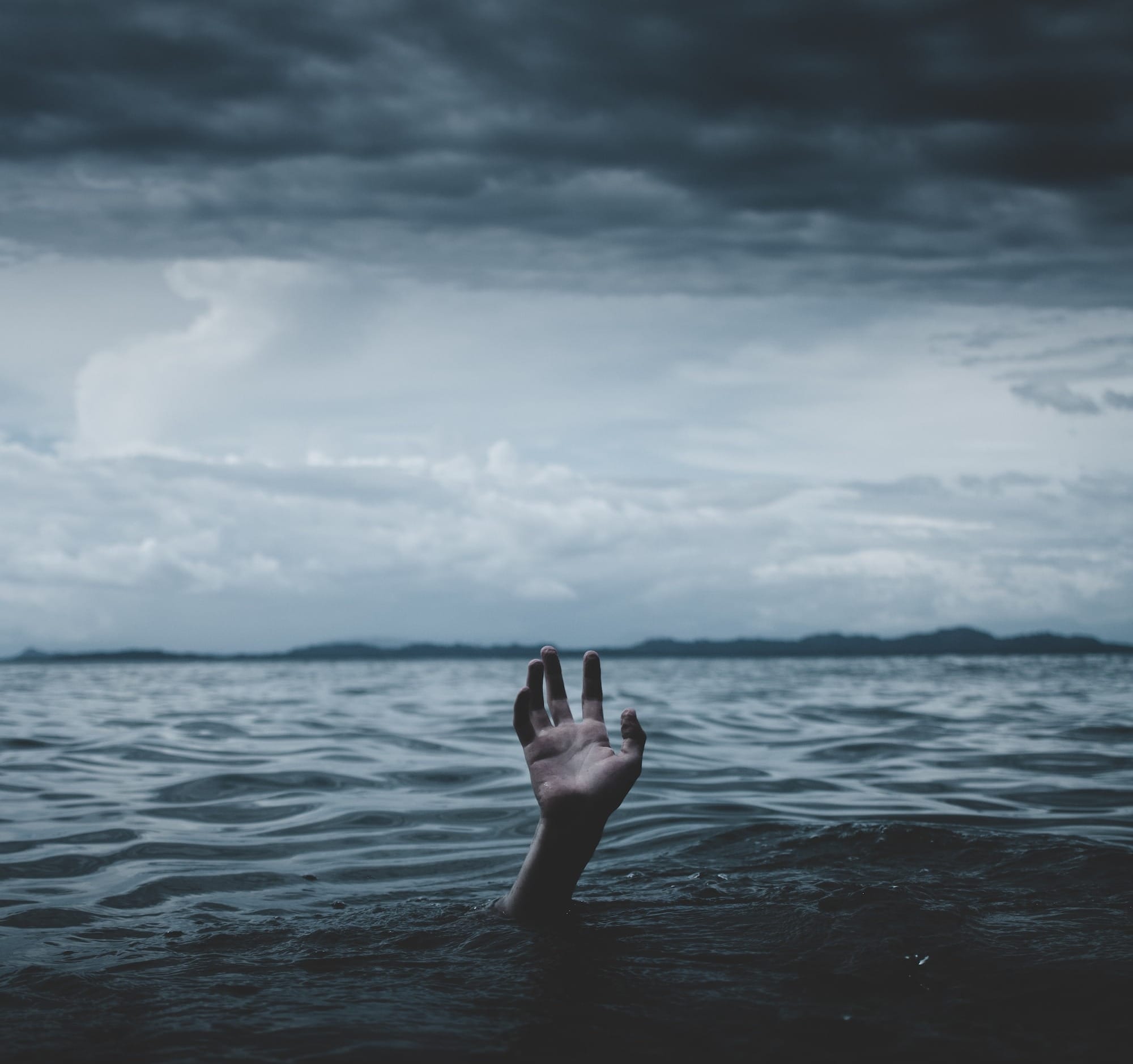 a person drowns underwater