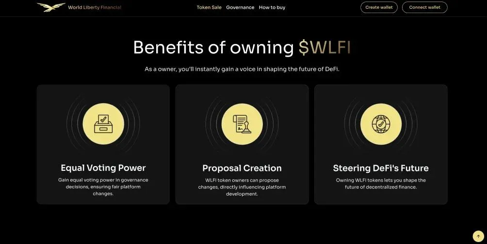 Resumen del token WLFI: Oferta 100 mil millones ERC20 No transferible Solo voto 5 % KYC