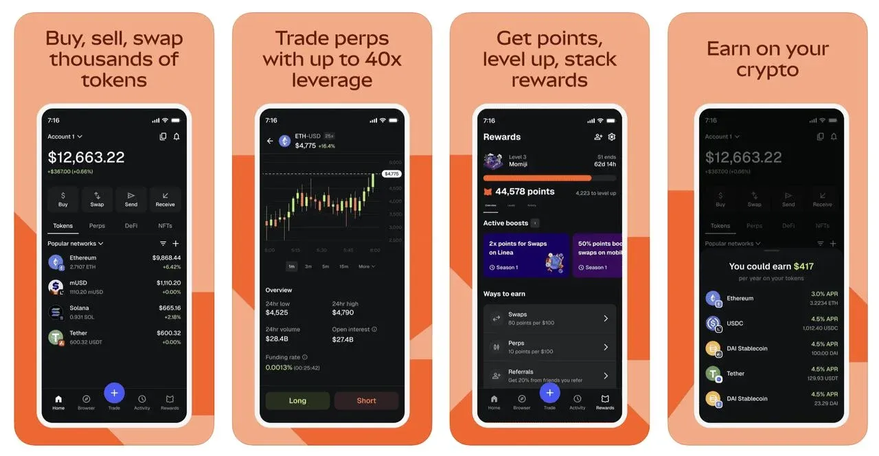 MetaMask 行動應用程式下載頁面