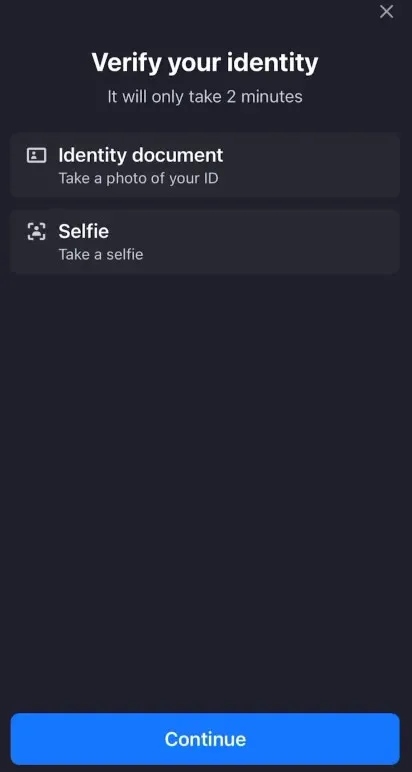 Backpack 交易所主页面 左上角菜单 与右上角设置