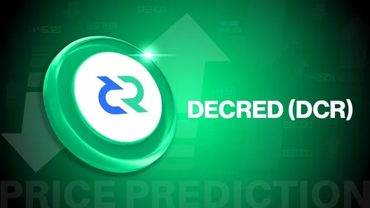 Decred (DCR) gráfico de linha do preço hoje mostrando volatilidade recente