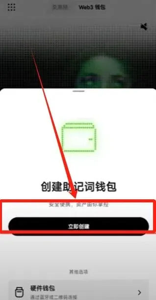 OKX Web3钱包设置密码页面 输入框与继续按钮