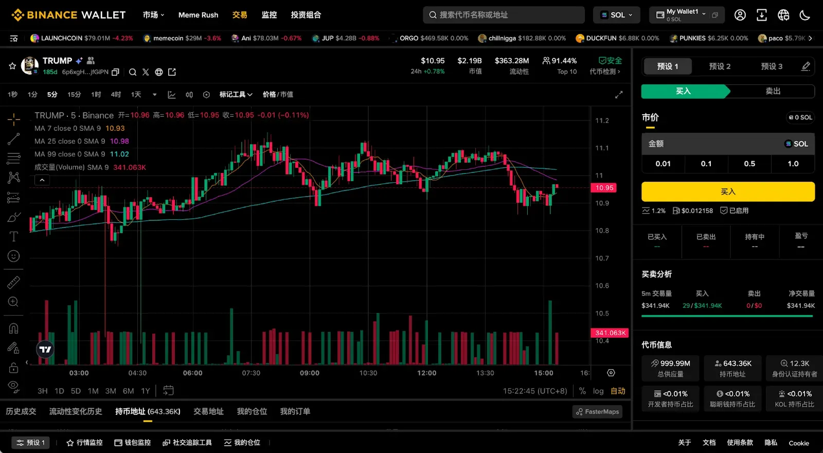 第二步：在幣安錢包搜尋並購買代幣_圖2