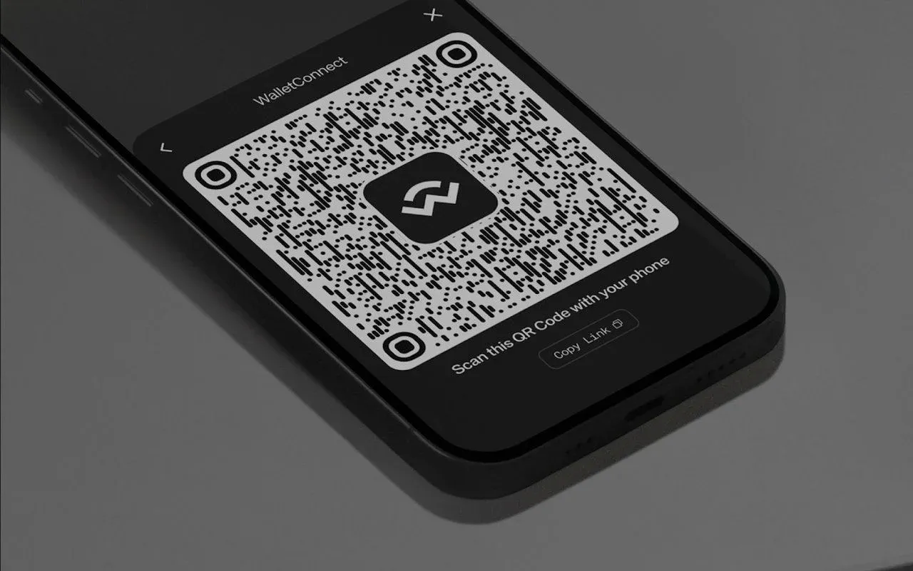 手机扫描 QR 码启动 WalletConnect 与 dApp 连接