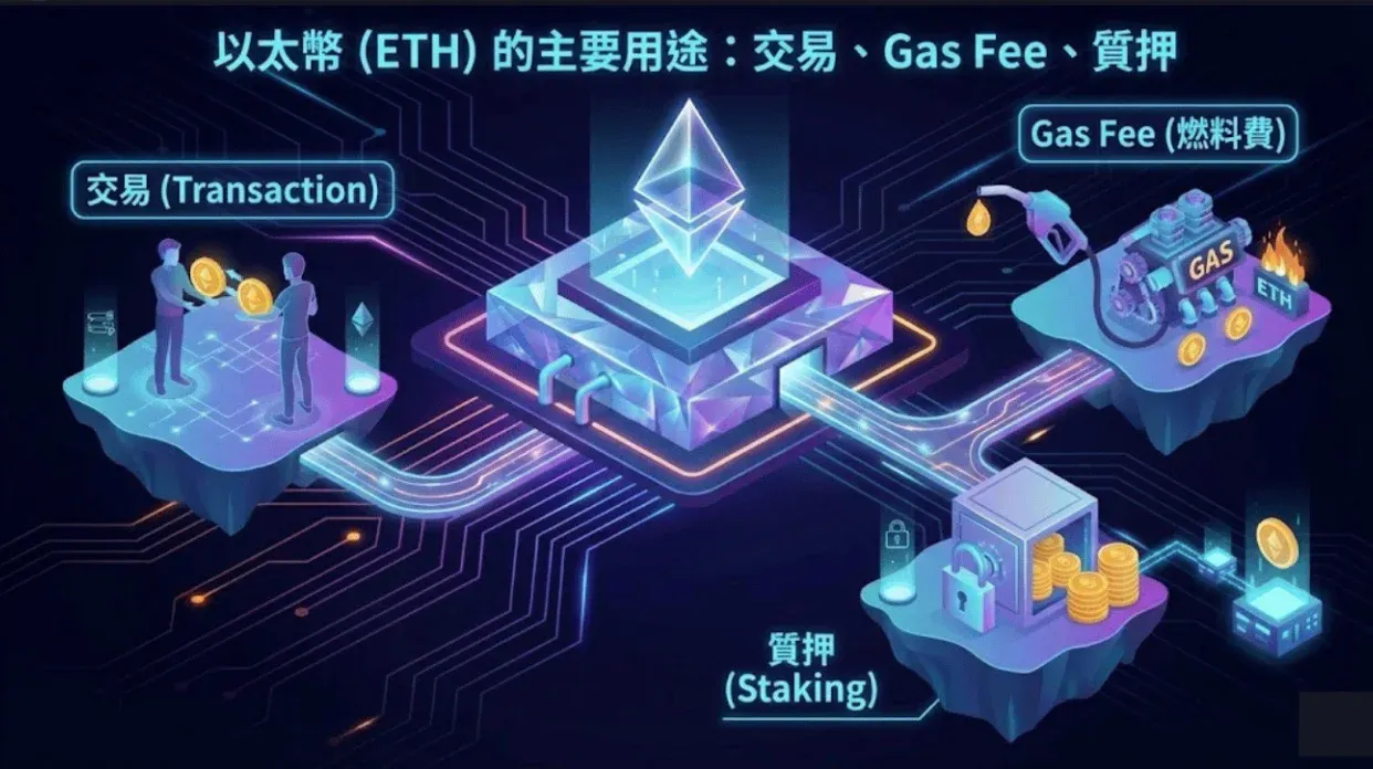 以太坊标志与智能合约执行示意图
